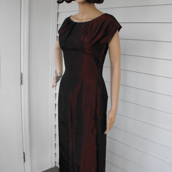 60s Red Cocktail Dress Evening Party Vintage XS - Picture 5 of 7